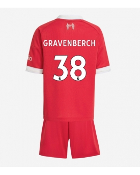Billige Fotballdrakt Liverpool Ryan Gravenberch #38 Replika Hjemmedraktsett Barn 2025-26 Kortermet (med bukser)